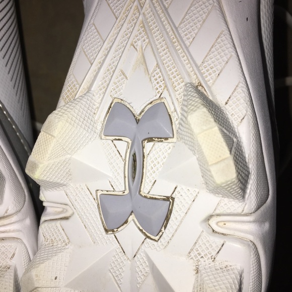 UA Leadoff Low RM Cleats White Silver Men Sz 9.5 - Picture 11 of 16